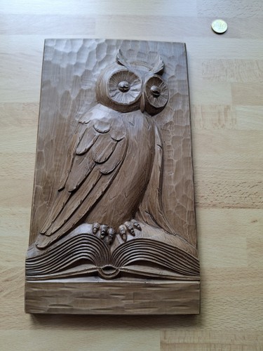 Wandbild eule aus gießholz - aus,