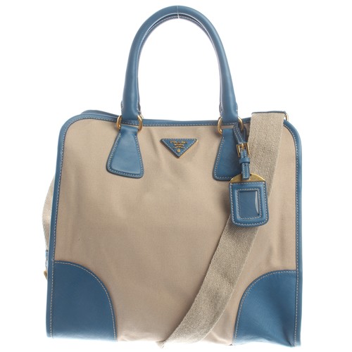 Prada handtasche weiß blau - handtasche,