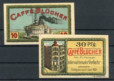 Flensburg 2 Scheine Notgeld /