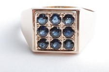 Saphir ring 750 18k rotgold - ring,