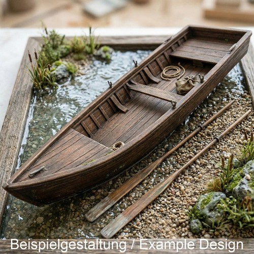 Kleines ruderboot mit - kleines,