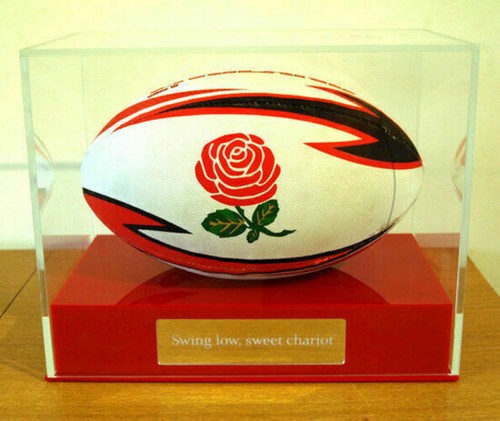 Rugby ball display sechs - display,