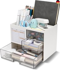 RISEMART Schreibtisch-Organizer mit 3 Schubladen, multifunktionaler Stifthalter