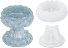 Silikon-Form Schale mit Sockel | Gieß-Form für Marmor-Gips, Beton | lebensmittel