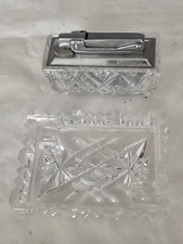 Aus einer Auflösung: Kristallglas Feuerzeug und Aschenbecher