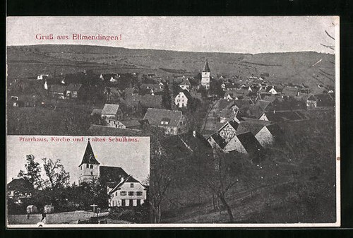 Ellmendingen pfarrhaus - ak, ellmendingen,