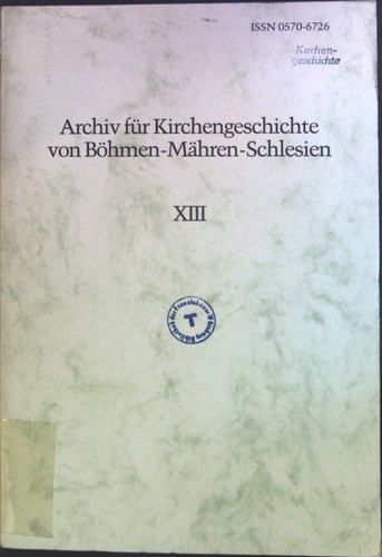Archiv für kirchengeschichte - archiv,