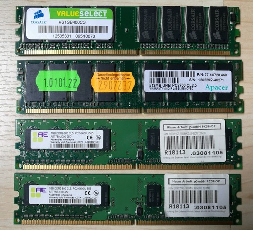 Ram speicher 1x corsair - 4x,