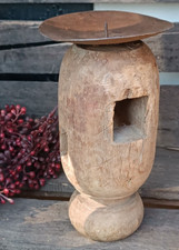 ❤️ Kerzenleuchter Altholz , rostiger Kerzenteller, Rostlook  Einzelstück ❤️