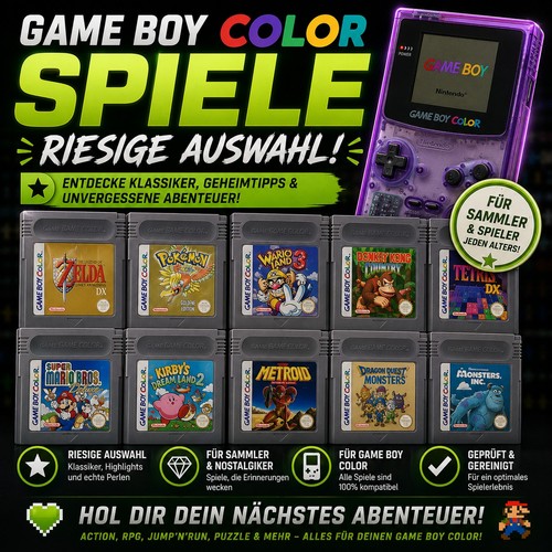 Game boy color spiele auswahl - boy,