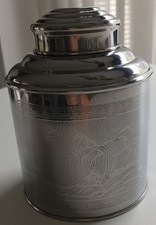 Tee Caddy Silber 500g - Vorratsdose - Zuckerdose - Teedose