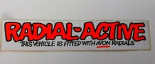 Werbe-Aufkleber Avon Radials Reifen Textilgürtel Rennsport Odltimer Slick Tyres
