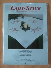 Stickpackung Lady-Stick Decke Blumen 80cm x 80cm Baumwolle Nr. 100165 OVP NEU