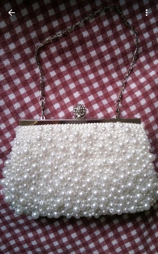 Perlen tasche hochzeit - perlen,