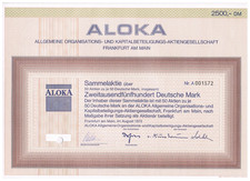 ALOKA  AG  Akt1ie 2.500 D NM
