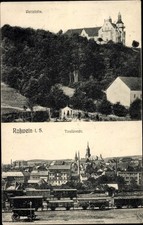 Ak Roßwein in Sachsen, Totalansicht, Wettinhöhe - 3884596