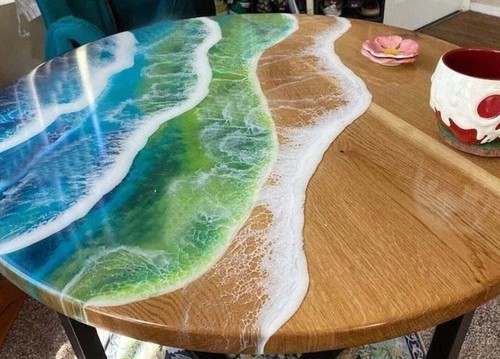 Epoxid harz ocean table - ocean,