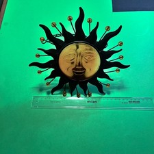 Fensterbild Sonne Metall Deko mit Teelichthalter Durchmesser 23cm