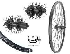 Hinterrad 26" Zoll Disc Shimano XT schwarz 6-Loch 8,-9,-10 fach Laufrad 559-21