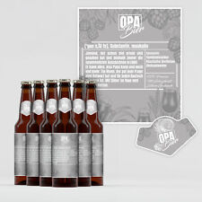 Bieretiketten Aufkleber f. Bierflaschen Flaschenetiketten Sticker Y077-07 Opa