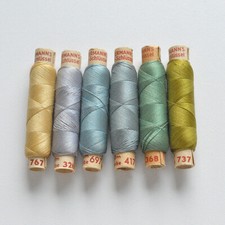 Konvolut 6 x Ackermann´s Gold-Schlüssel Nähseide mercerisierte Baumwolle 50 m