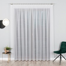 Gardine Store schöne halbtransparente Qualität Weiß Tropfen Design  NACH MAß