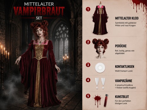 Mittelalter vampirbraut damen - vampirbraut,
