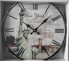 Wanduhr New York Motiv 28 cm