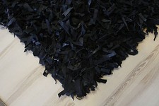 Lederteppich langflor schwarz