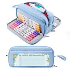 Mäppchen Federmäppchen mit 3 Fächer Mädchen Teenager Federtasche Stiftetasche