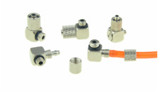 Pneumatik Mini Druckluft- Steckverschraubung vernickelt M3 M4 M5 gerade oder 90°