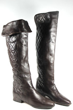 Damenstiefel Overknee Lederstiefel Salmaso Gr. 36,5 braun 90er TRUE VINTAGE 90's