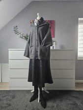 Zara warmer Cardigan Strickjacke Hoodiejacke Salbeigrün grau L XL 40 42