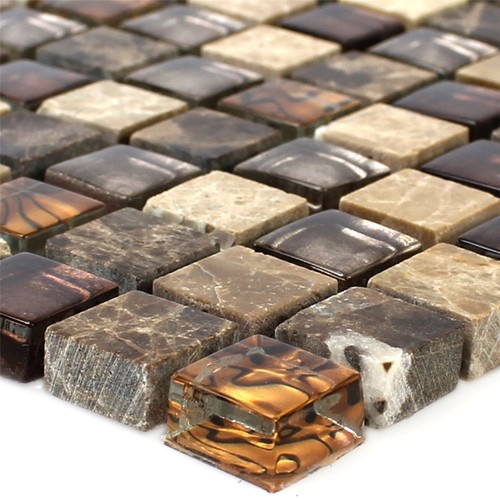 Glas naturstein mosaikfliesen - glas,