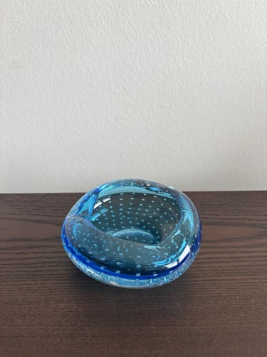Murano blau rot aschenbecher - murano,