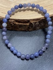 Armband Tansanit, 06mm Kugeln, ca 19 cm Flexibel