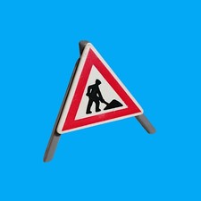 Playmobil - Warndreieck Aufsteller - Achtung Baustelle