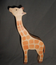 HOLZTIGER GIRAFFE KOPF HOCH