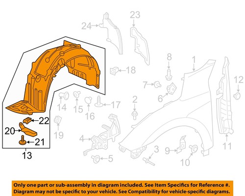 Honda oem civic fender - civic,