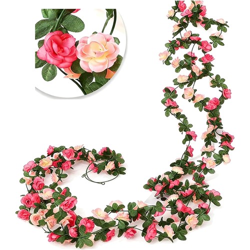 Blumengirlande 3er pack pink - blumengirlande,