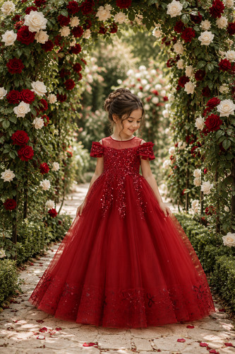 Rotes festkleid für - rotes,