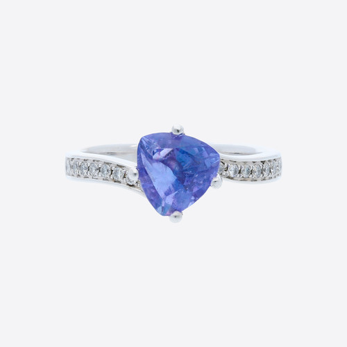 Tansanit brillanten ring 82 - tansanit,
