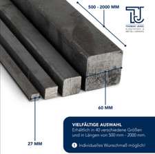 Vierkantstahl Blankstahl S235JRC+C Blank Vollmaterial Vierkantprofil Eisen ST37