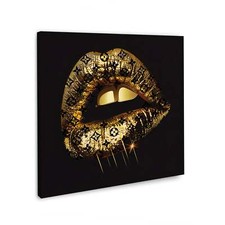 Glamour Lippen Goldoptik Luxus