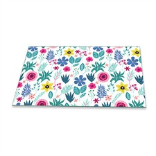 Herdabdeckplatten Ceranfeld Spritzschutz Glas Universal 90x52 Abstrakt Blau Deko