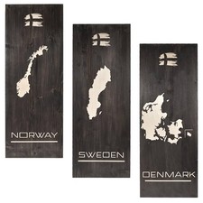 Wandbild Holz Silhouette