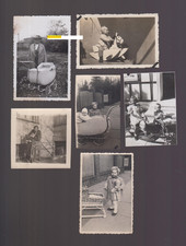 A 293/ Foto 7x Kinder/Kinderwagen/Spielzeug 50-ziger Jahre