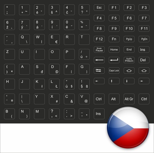 Tastaturaufkleber tschechisch - tastaturaufkleber,
