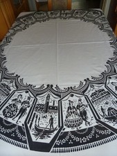 Leinen Tischdecke, weiß mit