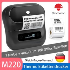 Phomemo M220 Etikettendrucker Beschriftungsgerät Tragbarer Bluetooth Barcode LOT